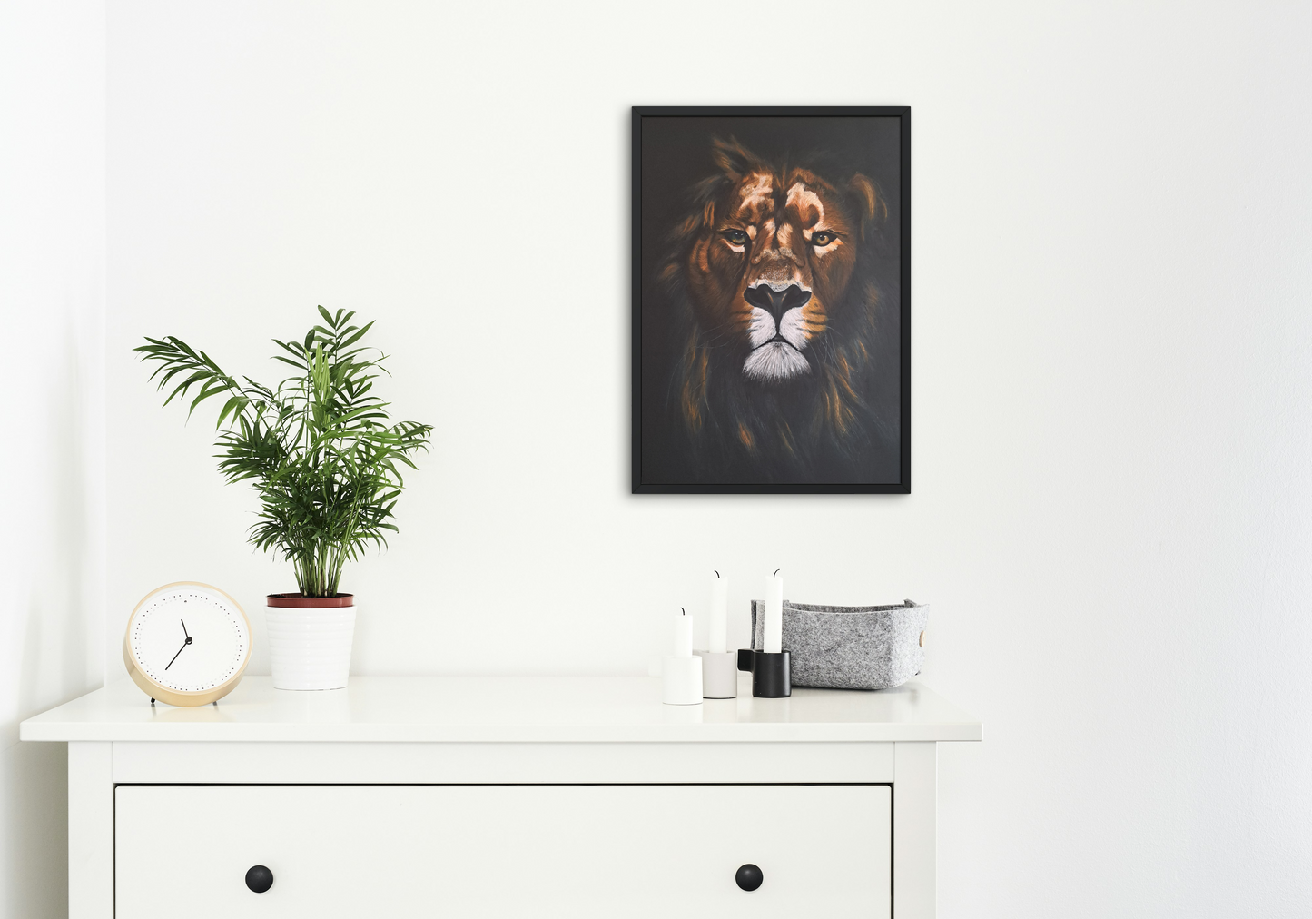 King Of All Animals Framed Canvas Print