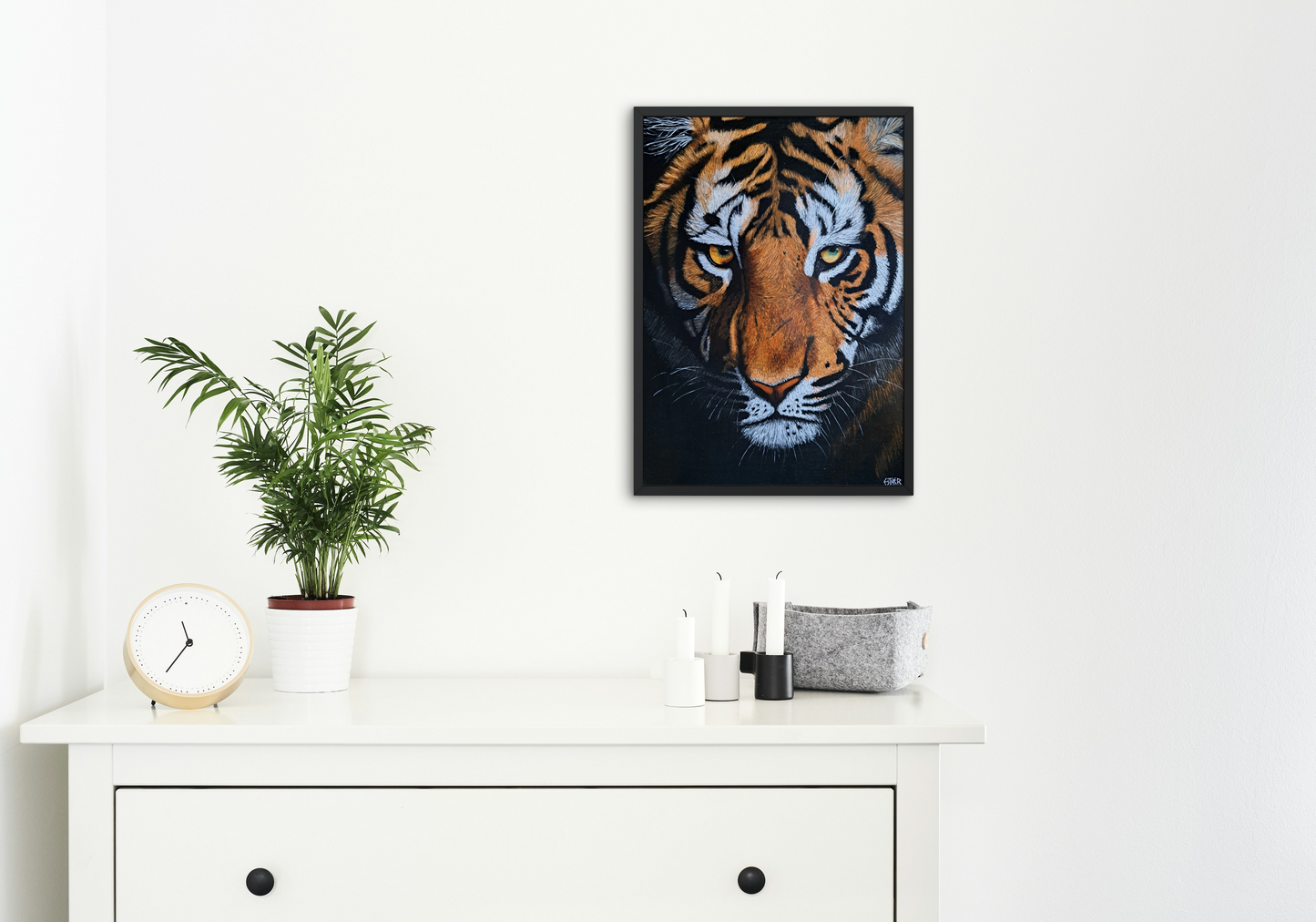 Eye of the Tiger Framed Canvas Print