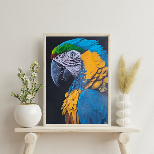 Fine Art Print | God's Creation: Tropical Macaw | Vibrant Wall Decor