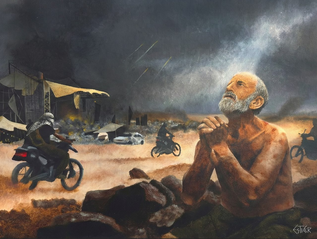 From the Ashes: A Prayer original painting