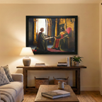 Here I Am Framed canvas