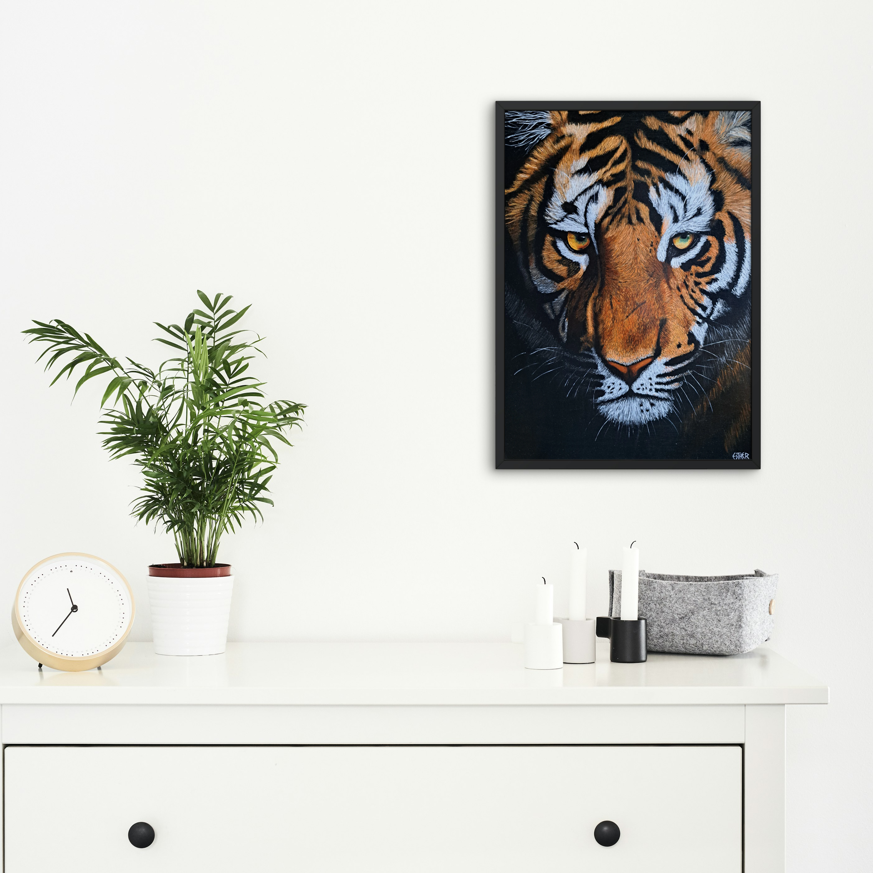 Eye of the Tiger Framed Canvas Print