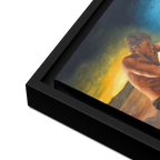 The Shepherd’s Rescue: King David & Operation Entebbe Art | Israel History Framed Canvas