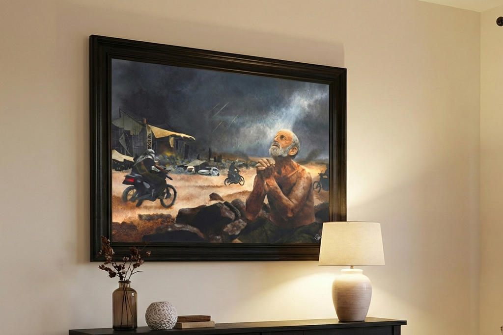 From the Ashes: A Prayer original painting