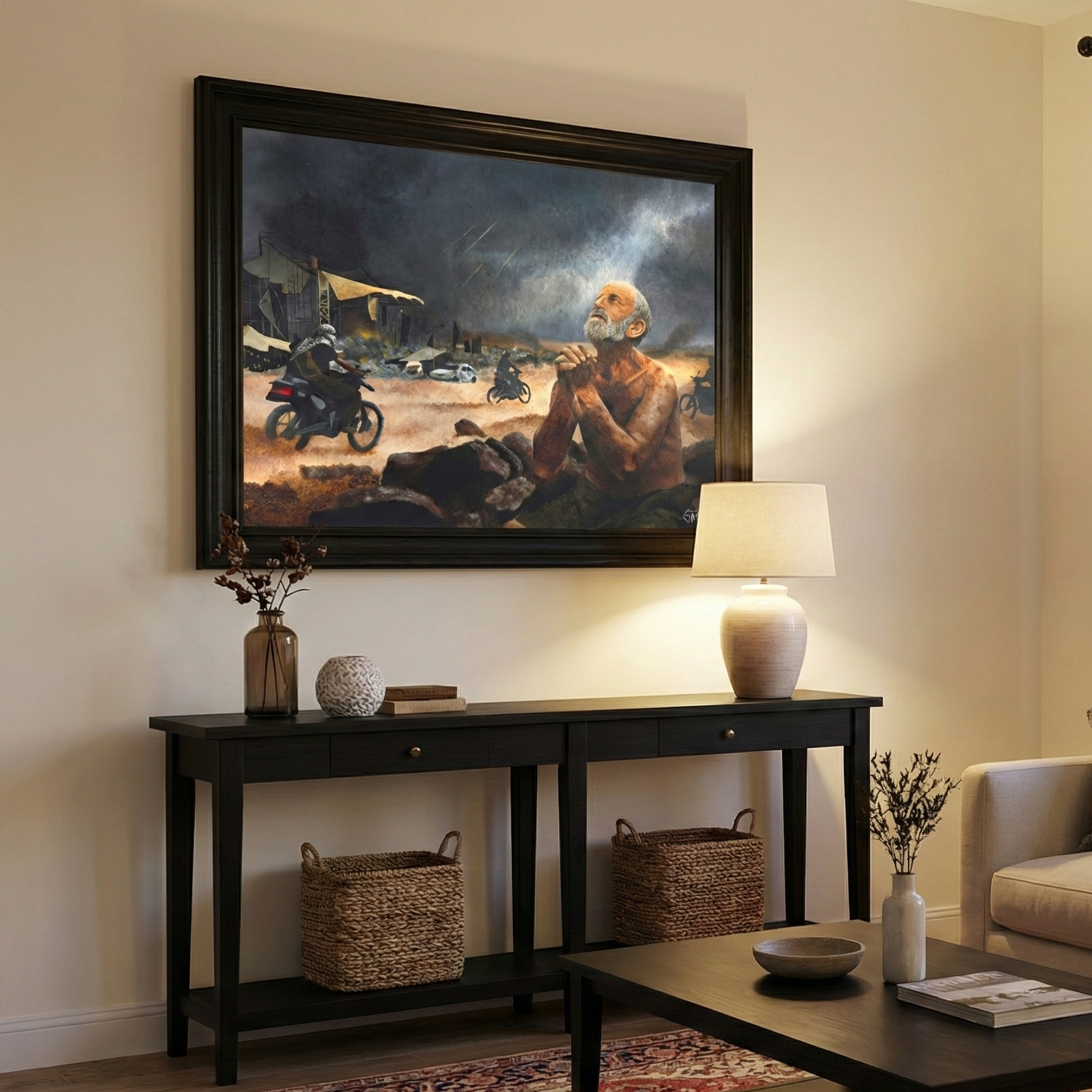 From the Ashes: A Prayer Framed Canvas