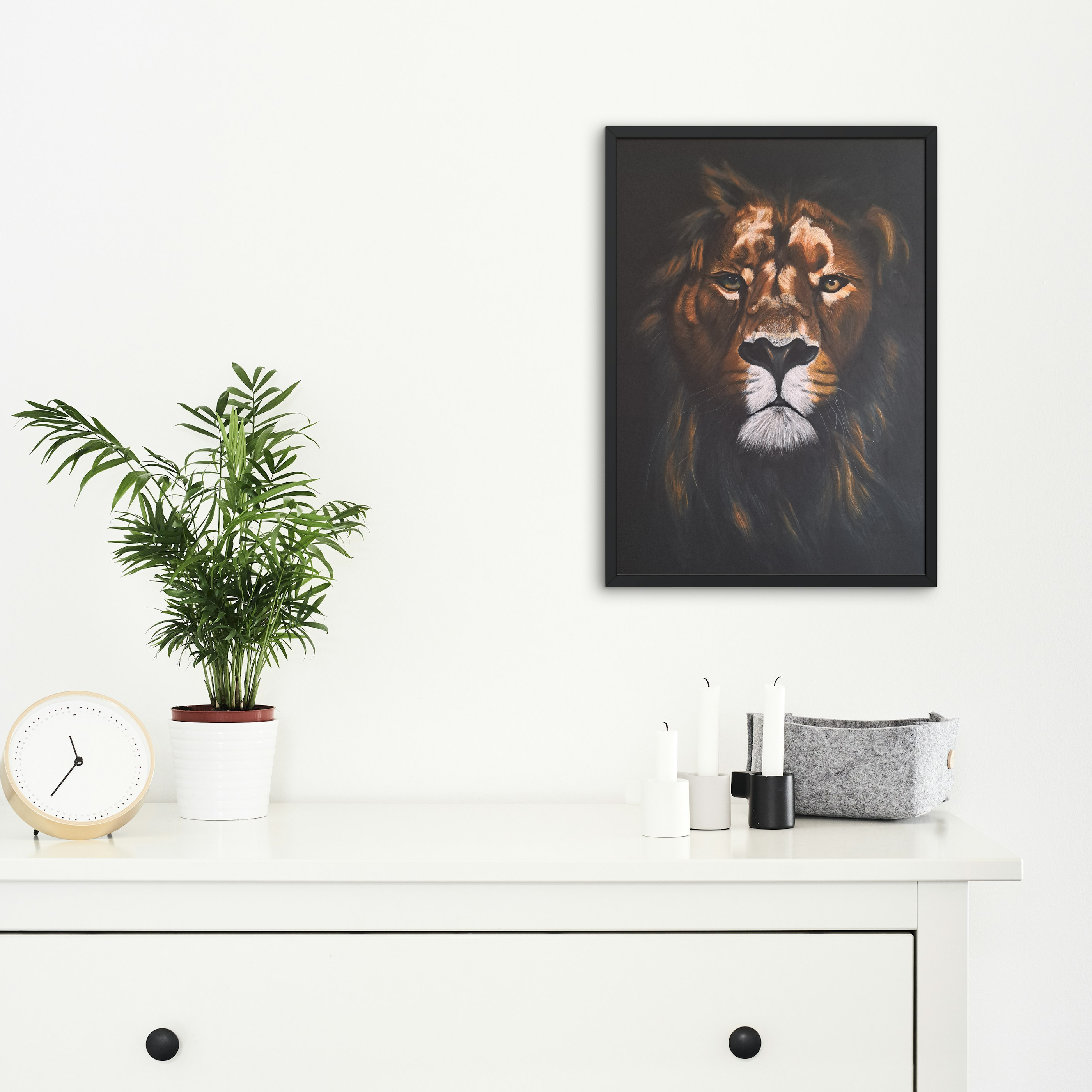 King Of All Animals Framed Canvas Print