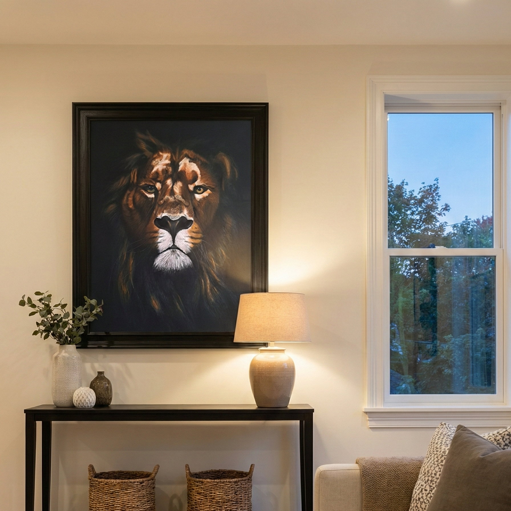 King Of All Animals Framed Canvas Print