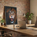 Screaming Lion Poster