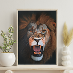 Screaming Lion Poster