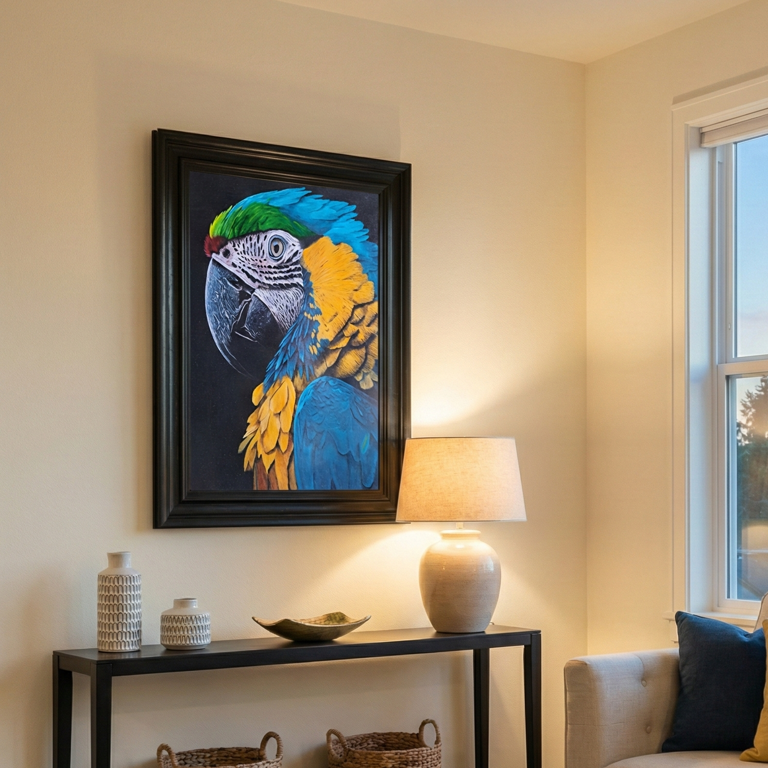 Tropical Majesty Framed Canvas Print